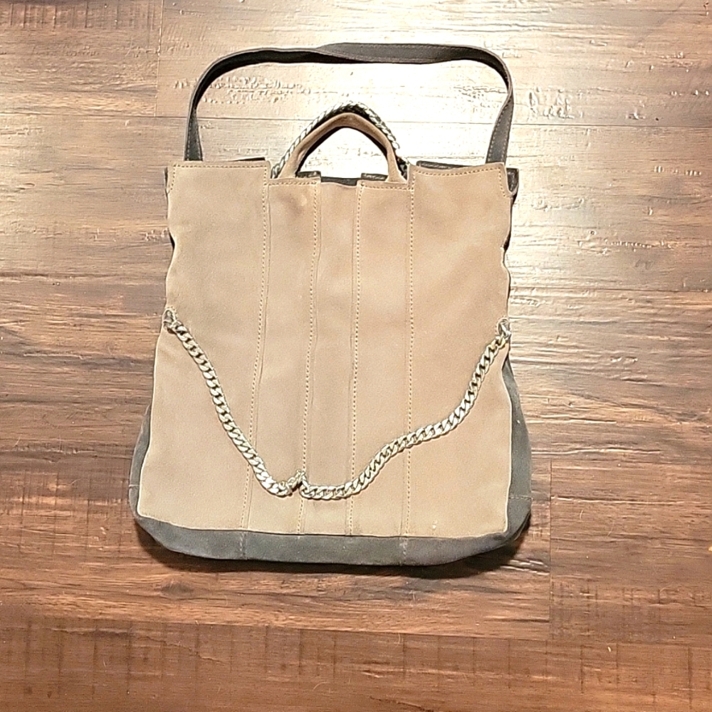 Ramy Brook Tan and Gray Tote Bag
